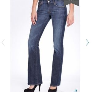 7 For All Mankind Dark Flare Leg Blue Jeans 32